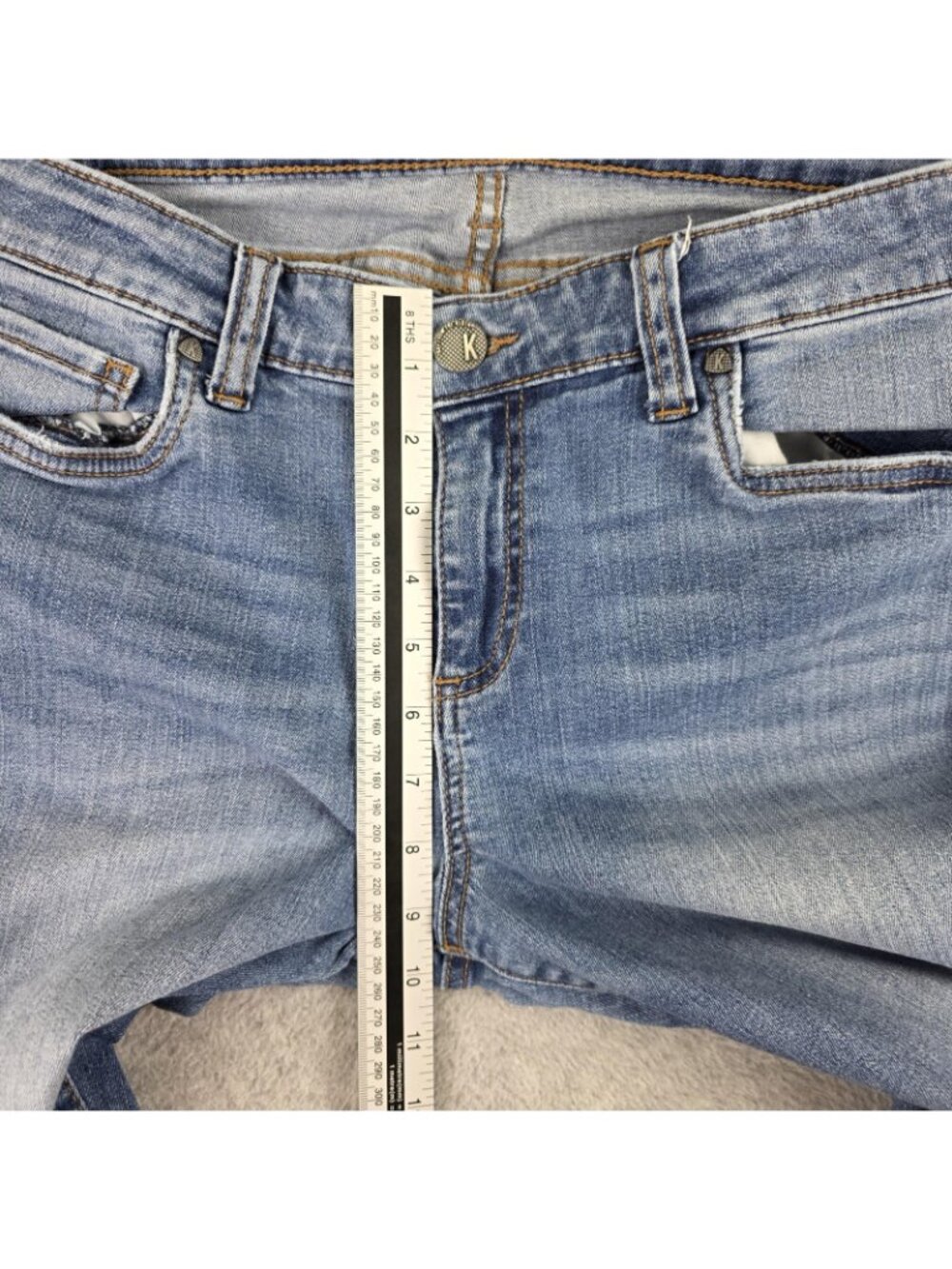 KUT Connie Jeans Womens 12 Blue Mid Rise Ankle Skinny Stretch Denim - Picture 8 of 9